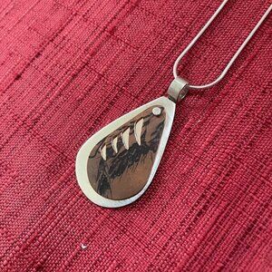 Jessie Senecal Handmade Sterling Silver "Copper Tiger Stripes" Necklace